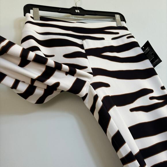 Boston Proper Zebra Print Palazzo Pants size XXS Wide Leg Ivory Coast Resort - Picture 6 of 14